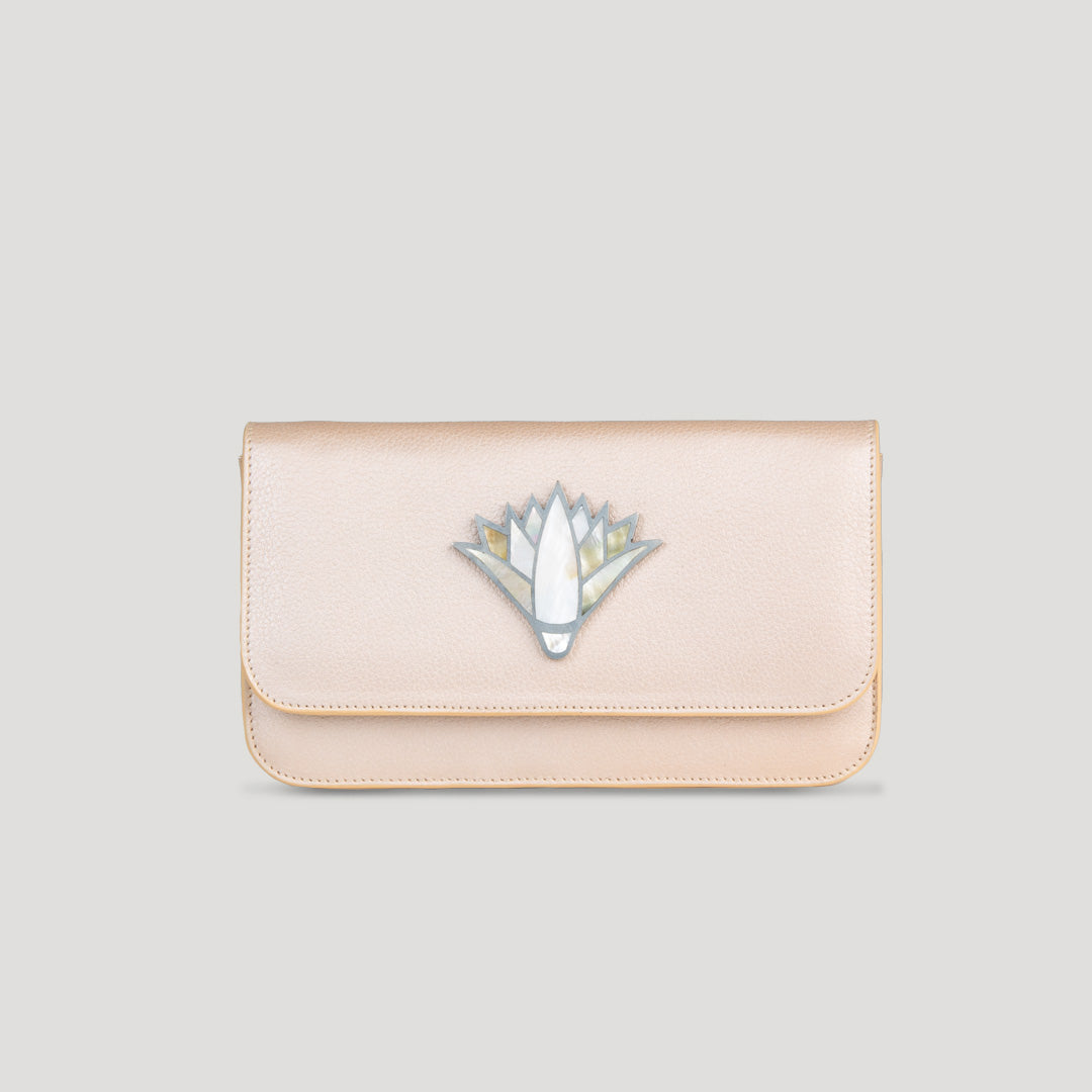 100% genuine leather women clutch crossbody bag handmade in Egypt