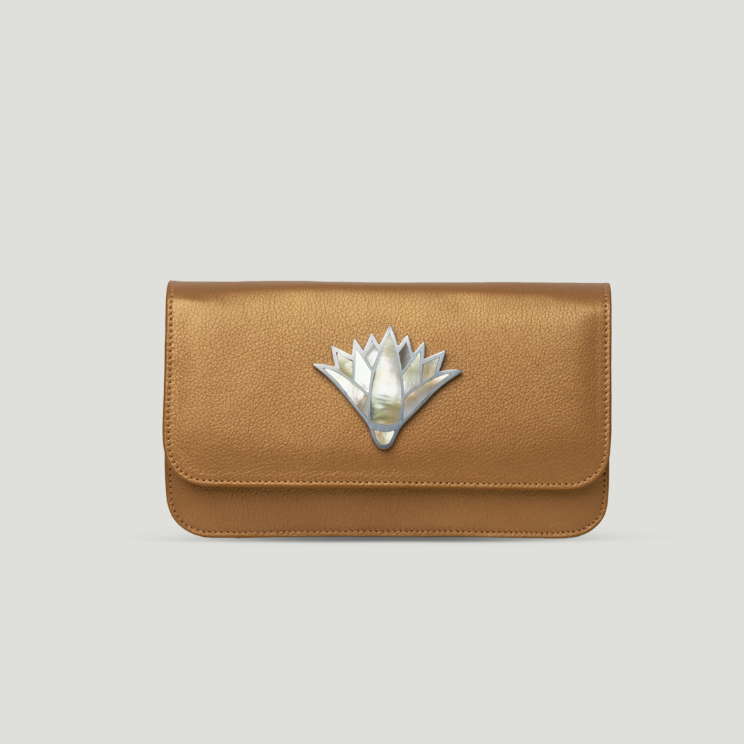 100% genuine leather women clutch crossbody bag handmade in Egypt