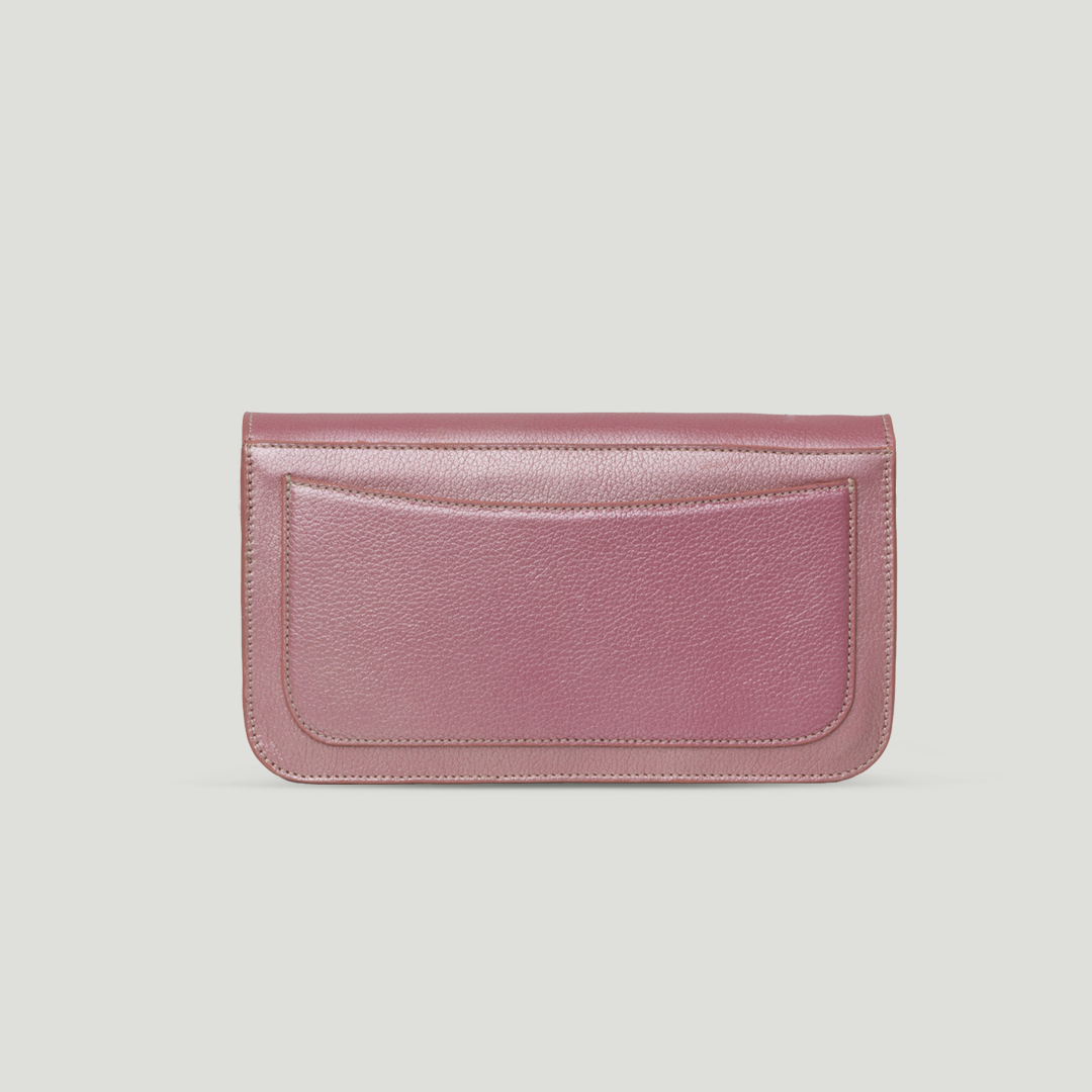 100% genuine leather women clutch crossbody bag handmade in Egypt by Nuniz Cairo