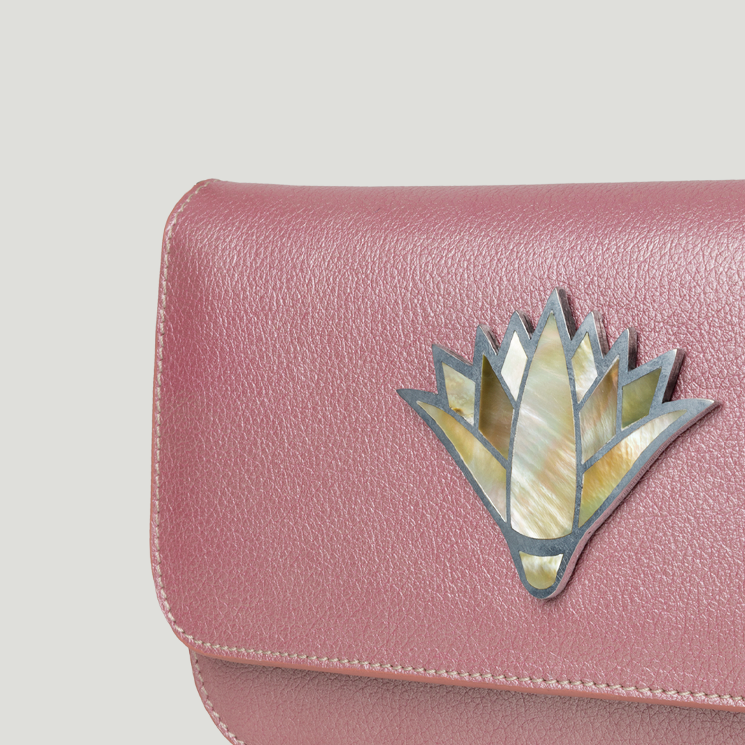 100% genuine leather women clutch crossbody bag handmade in Egypt