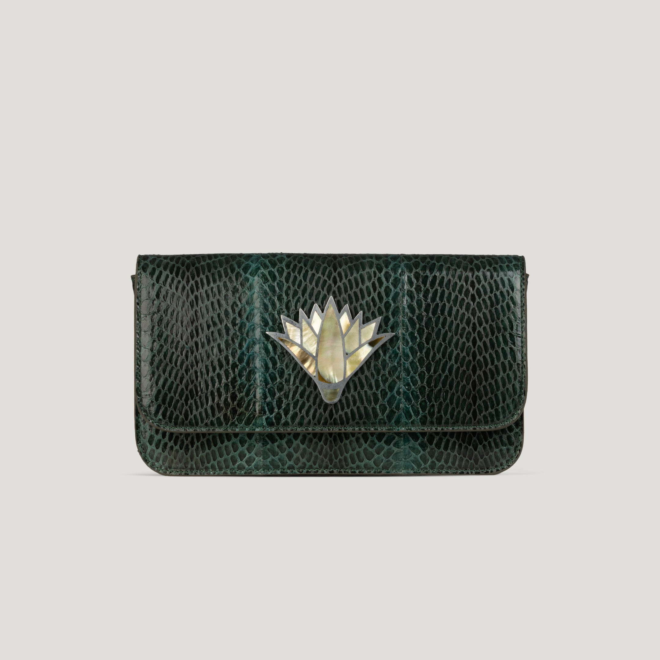 snake skin women clutch crossbody bag made in Egypt