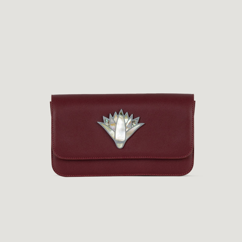 Signature Lotus in Safiano Leather