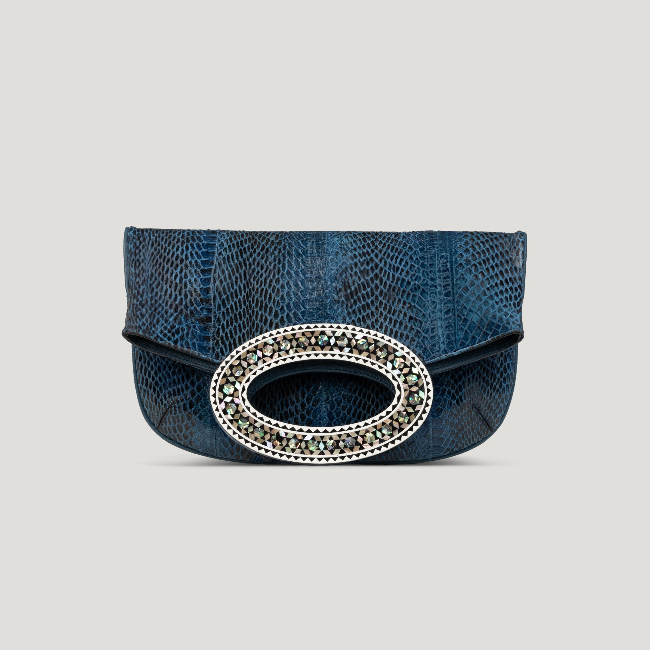 blue snakeskin woman purse Cairo Nuniz handbags