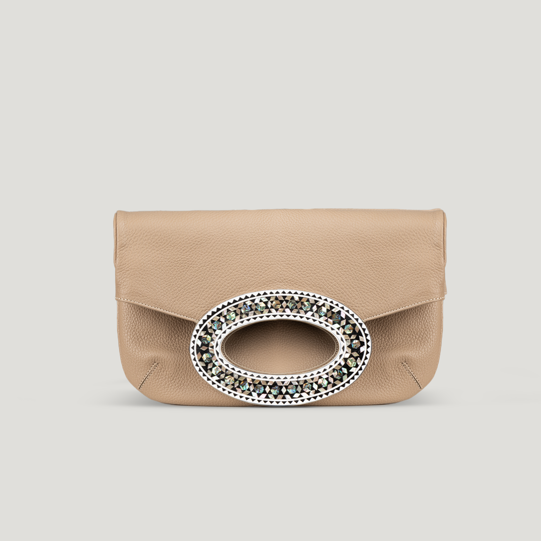 buy bag leather purse sadafin beige