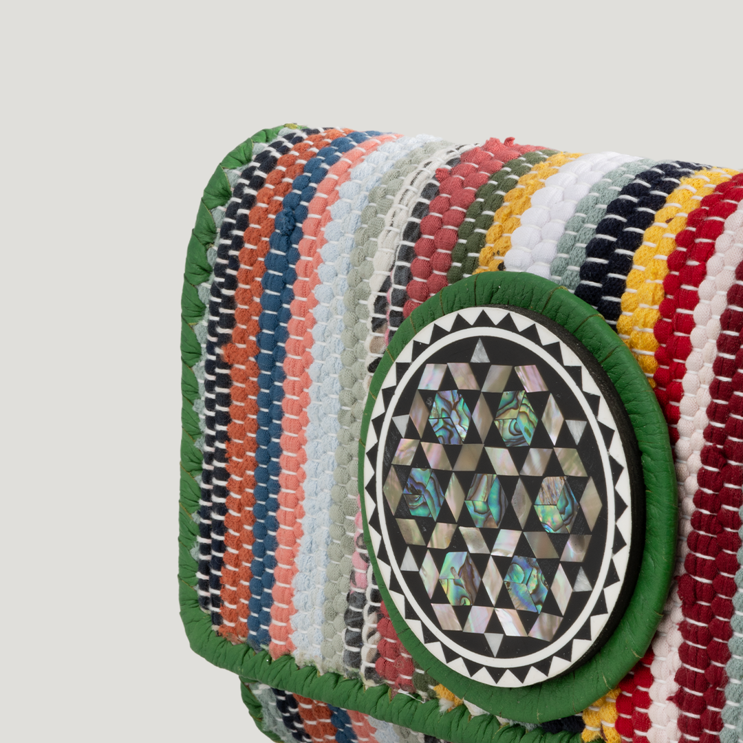 green woven woman handbag cairo