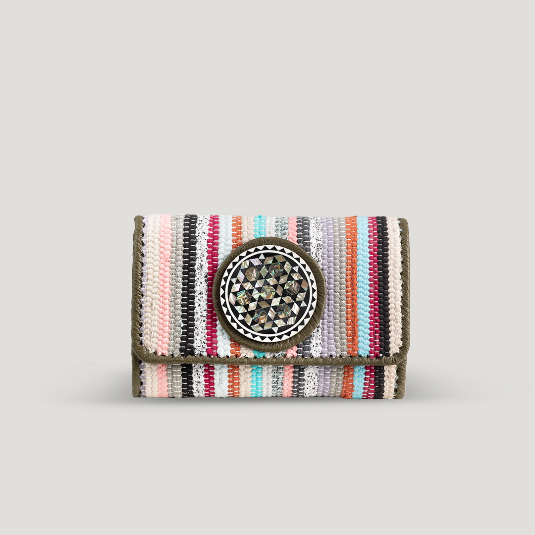 women clutch bag olive colour cairo nuniz