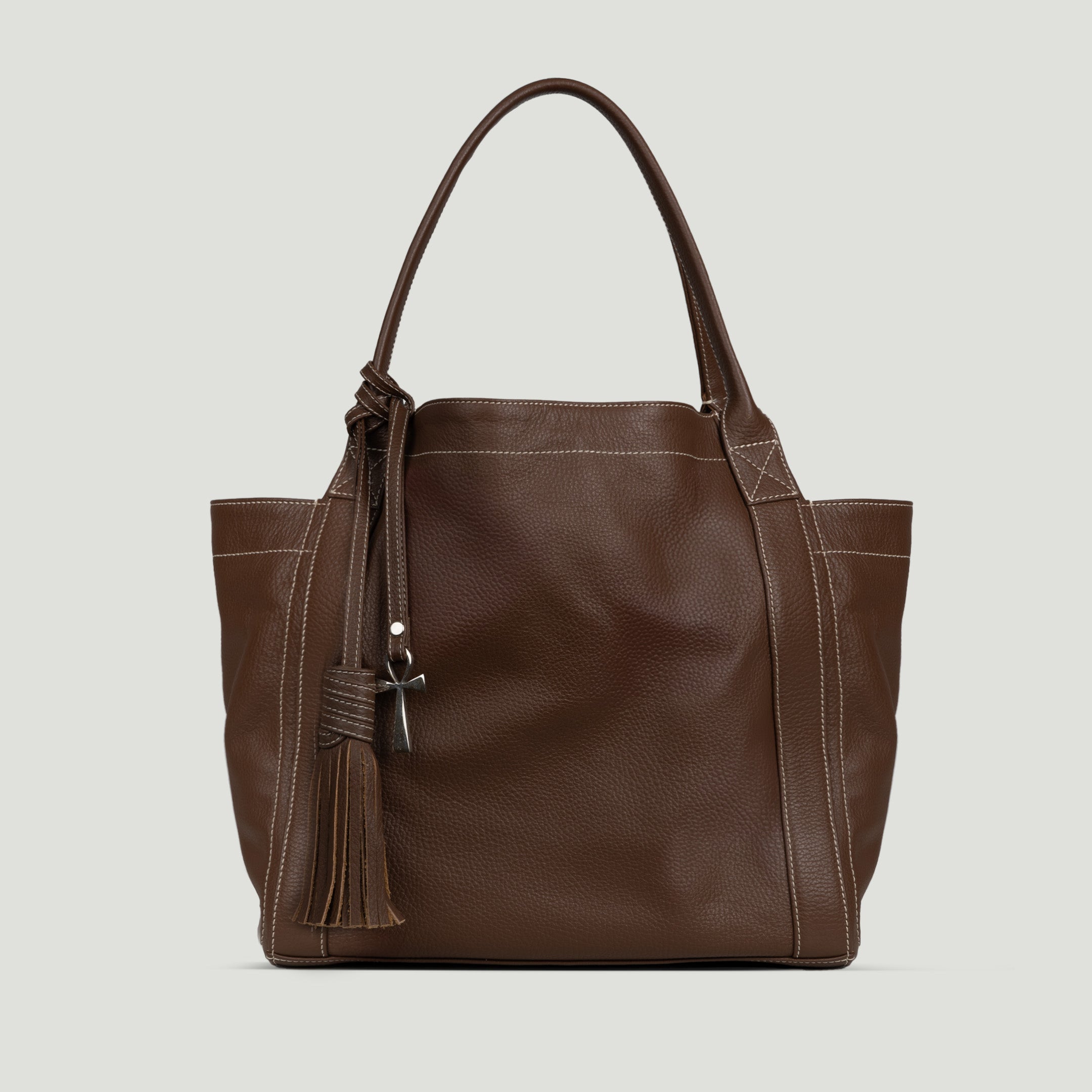 brown leather woman bag egypt corniche model nuniz