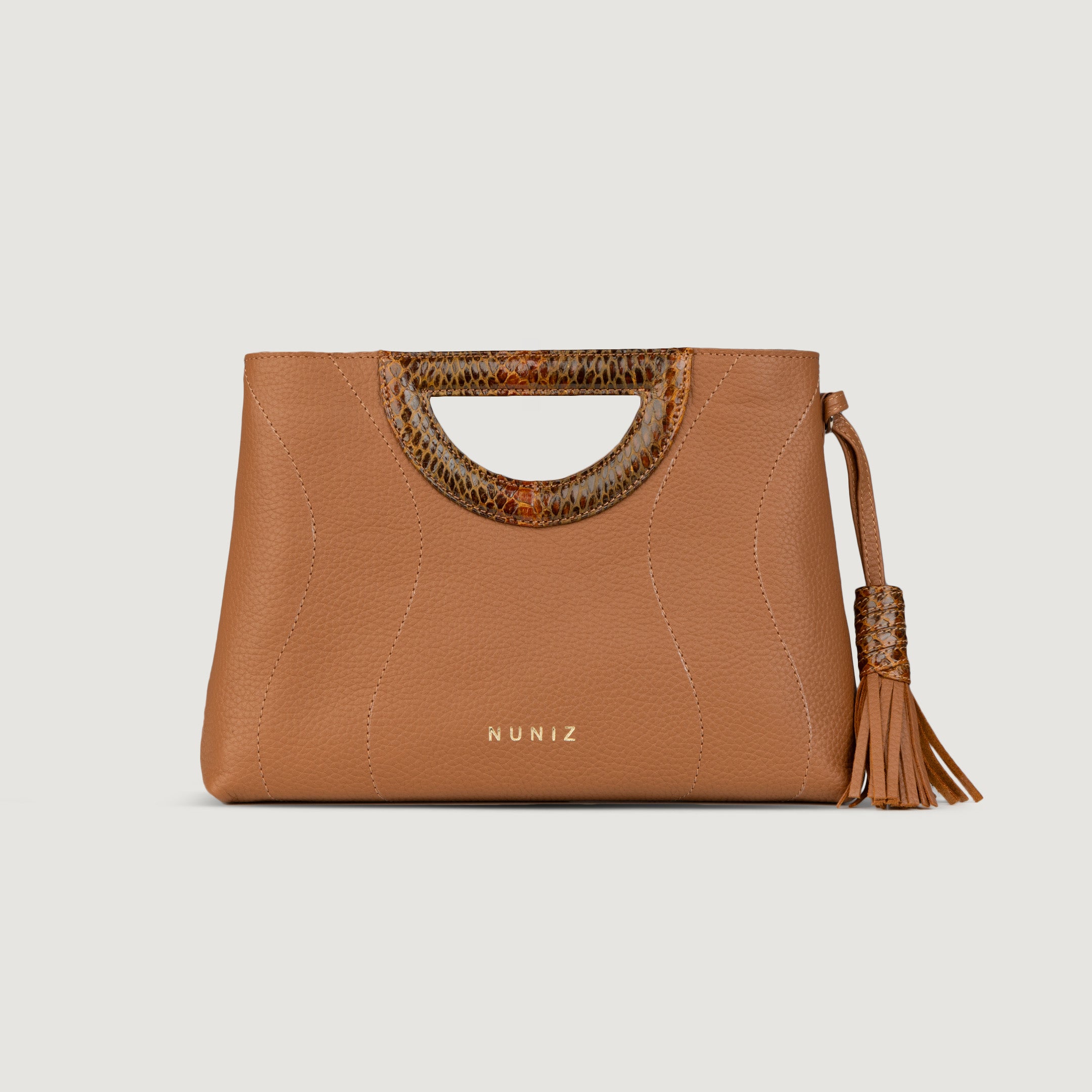 camel colour handbag el oud Nuniz