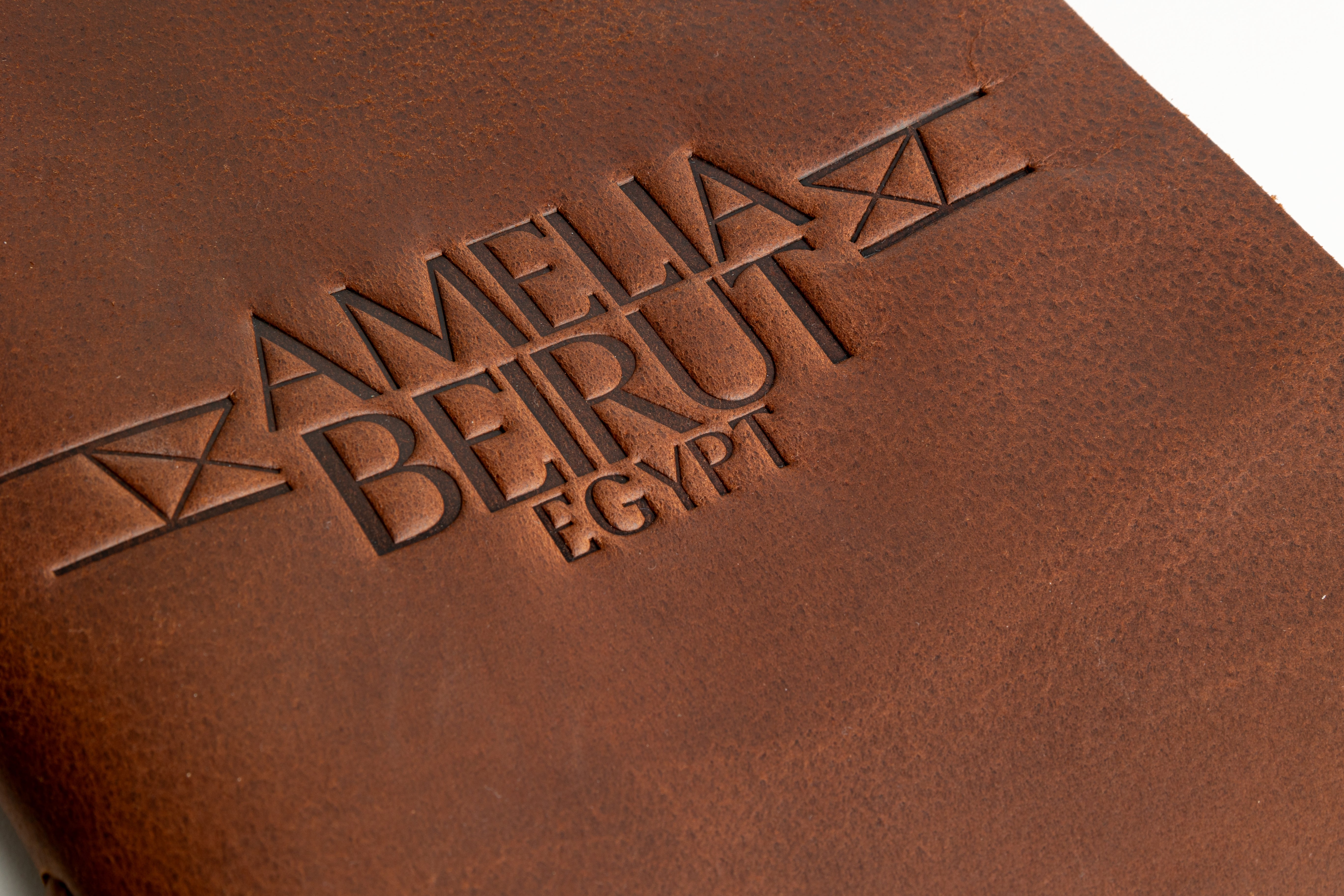 food menu leather holder Nuniz Cairo factory Egypt