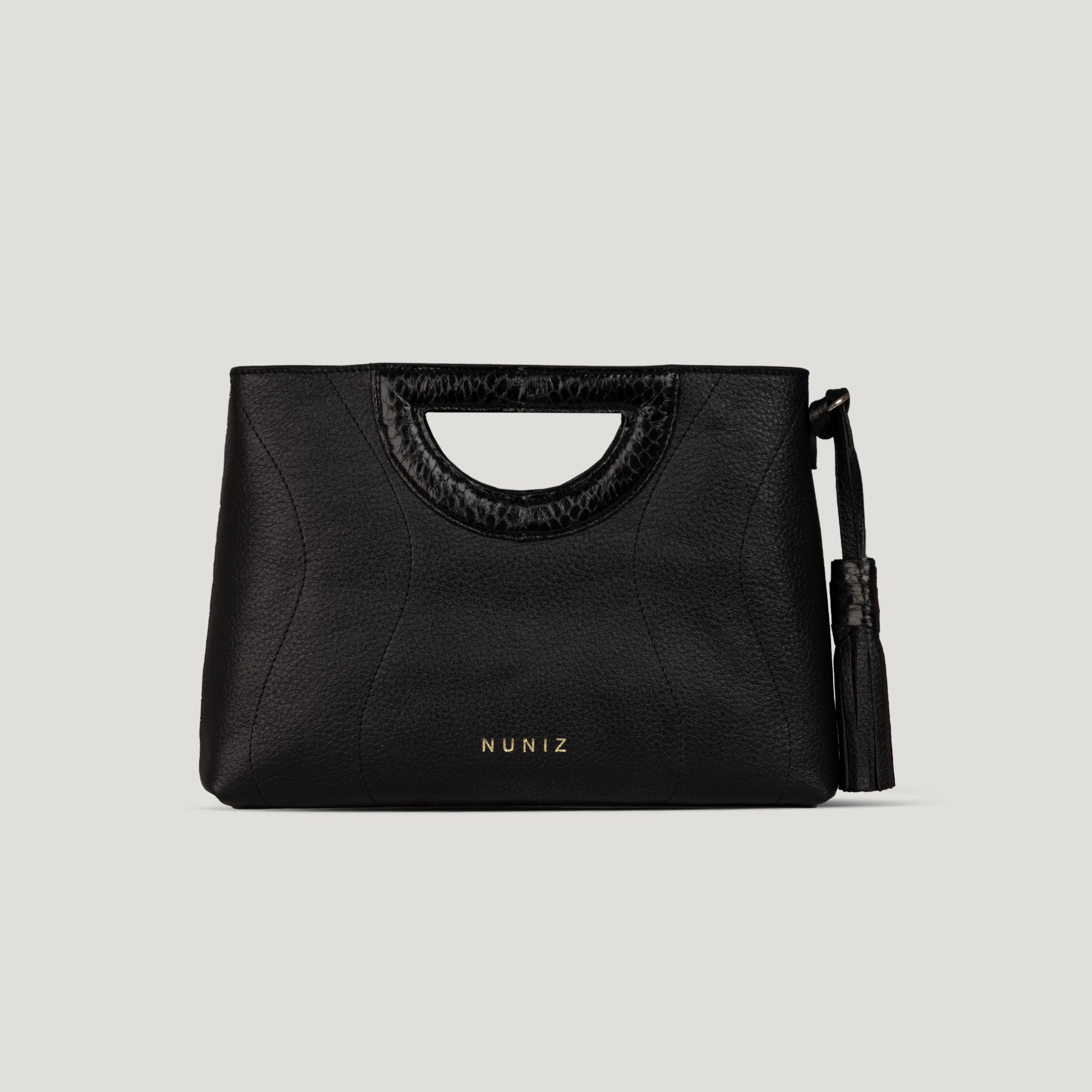 metallic black night bag for women